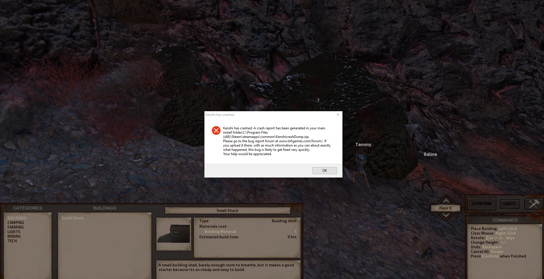 kenshi crash when click on build button.png